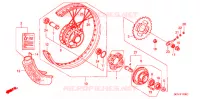 ROUE ARRIERE pour Honda LITTLE CUB 50 2001