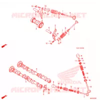 ARBRE A CAMES   SOUPAPE pour Honda LITTLE CUB 50 2001