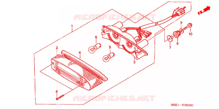 FEU ARRIERE Honda MOTO 600 HORNET 2000  CB600F2Y