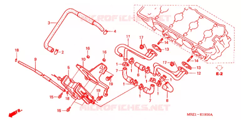 FILTRE A AIR - SOUPAPE D'AIR Honda MOTO 600 HORNET 2000  CB600F2Y