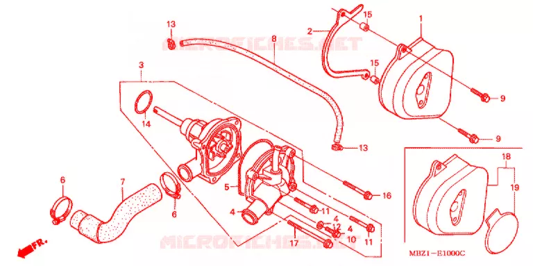 POMPE A EAU Honda MOTO 600 HORNET 2000  CB600F2Y