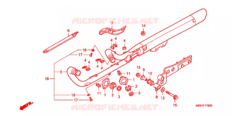 SILENCIEUX D'ECHAPPEMENT Honda MOTO 400 SHADOW 1998  NV400C2W