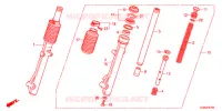 FOURCHE pour Honda SUPER CUB 50 PRO -J- 2012