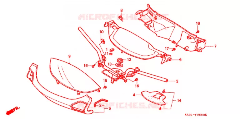 GUIDON - CARENAGE Honda SCOOTER 250 FREEWAY 1989  CH250K
