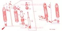 AMORTISSEUR ARRIERE pour Honda FUSION 250 SPECIAL EDITION Without speed warning light 1995