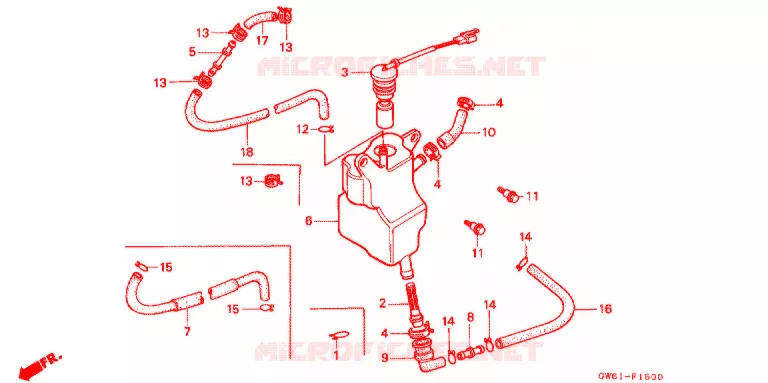 RESERVOIR D'HUILE Honda MOTO 80 CRM 1989  CRM80J