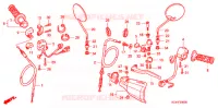 LEVIER DE GUIDON   CABLE   COMMODO pour Honda XLR 200 R Without speed warning light 1993