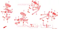 REPOSE PIED pour Honda XLR 200 R Without speed warning light 1993