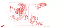 ROUE ARRIERE pour Honda XLR 200 R Without speed warning light 1993