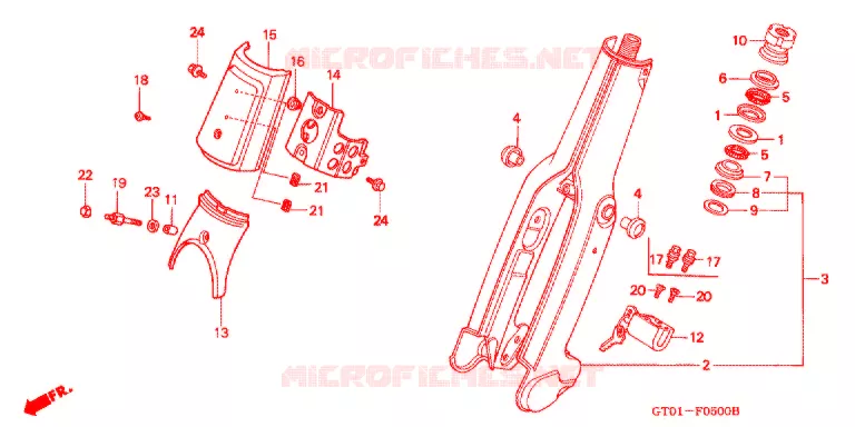 FOURCHE Honda MOTO 70 CUB 1994  C70DP