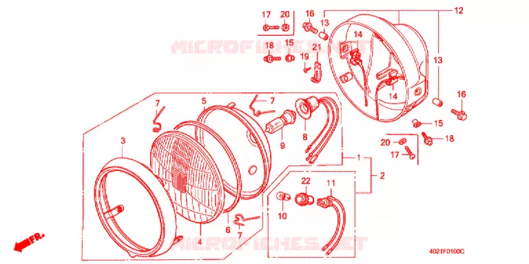 PHARE Honda MOTO 125 CD 1992  CD125TN