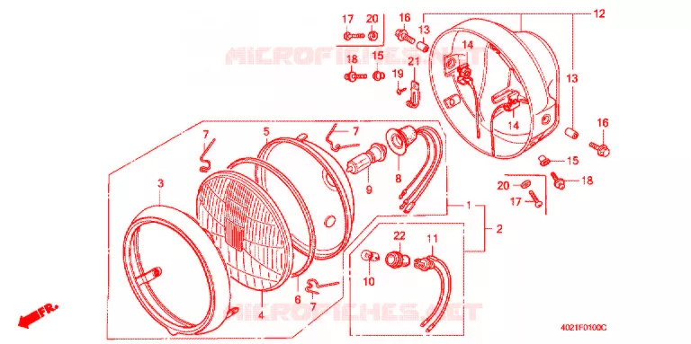 PHARE Honda MOTO 125 CD 1994  CD125TS
