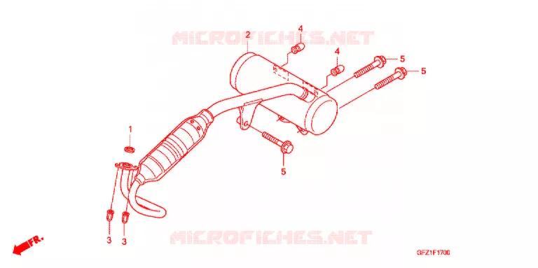 SILENCIEUX D'ECHAPPEMENT Honda SCOOTER 50 GYRO 2008  TC508