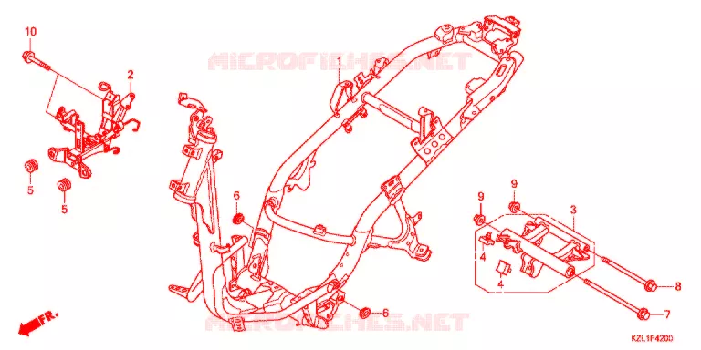 CADRE Honda SCOOTER 110 DIO 2012  NSC110WHB