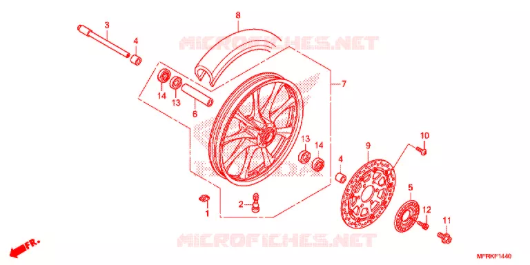 ROUE AVANT Honda MOTO 1300 VT 2019  VT1300CXK