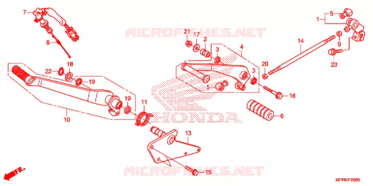 PEDALE Honda MOTO 1300 VT 2019  VT1300CXK