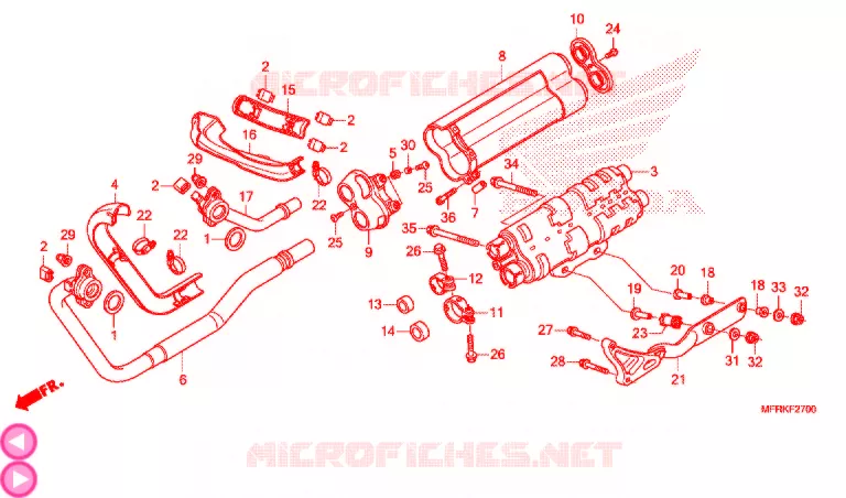 SILENCIEUX D'ECHAPPEMENT Honda MOTO 1300 VT 2019  VT1300CXK