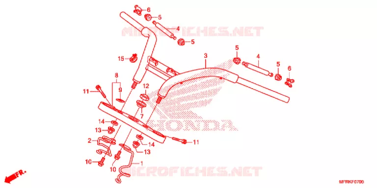 GUIDON - TE DE FOURCHE Honda MOTO 1300 VT 2019  VT1300CXAK