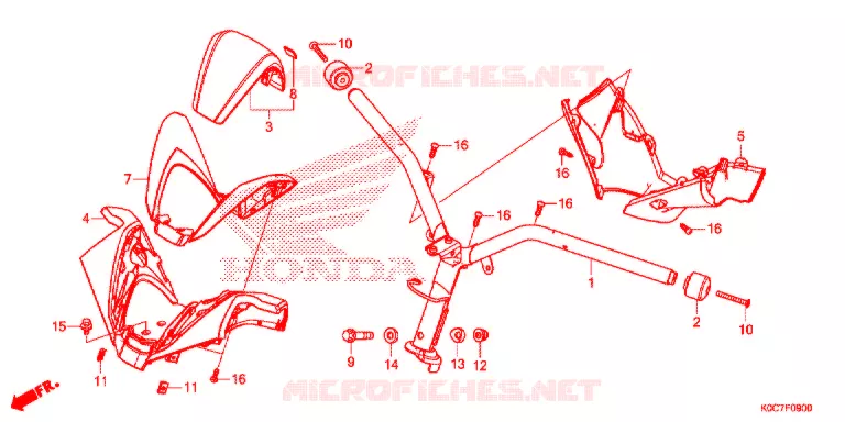 GUIDON - CARENAGE Honda SCOOTER 250 FORZA 2020  NSS250AK