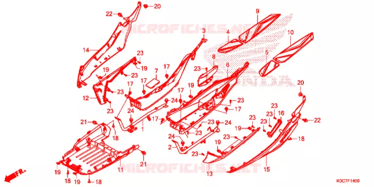 MARCHE PIEDS Honda SCOOTER 250 FORZA 2020  NSS250AK
