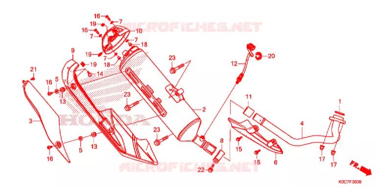 SILENCIEUX D'ECHAPPEMENT Honda SCOOTER 250 FORZA 2019  NSS250AK