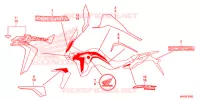 AUTOCOLLANTS (3) pour Honda AFRICA TWIN 1000 LOWER 2019