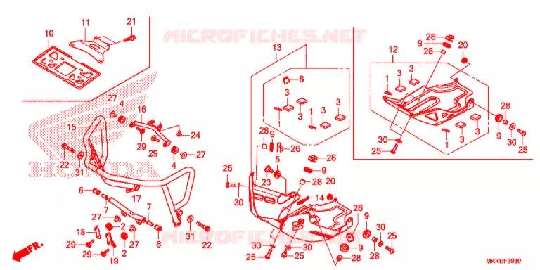 FRONT SIDE PIPE/SKID PLATE Honda MOTO 1000 AFRICA-TWIN 2019  CRF1000DK