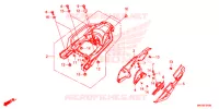 COUVERCLE LATERAL   PORTE BAGAGE ARRIERE (CRF1000A/AL/D/DL) pour Honda AFRICA TWIN 1000 DCT RALLY RED 2019