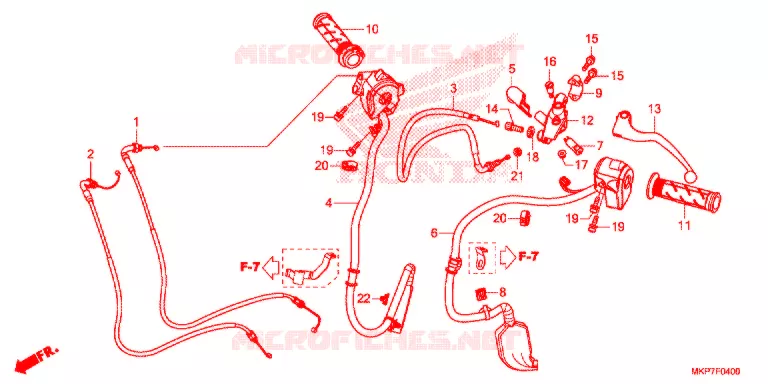 LEVIER DE GUIDON - CABLE - COMMODO Honda MOTO 500 CB 2019  CB500XAK
