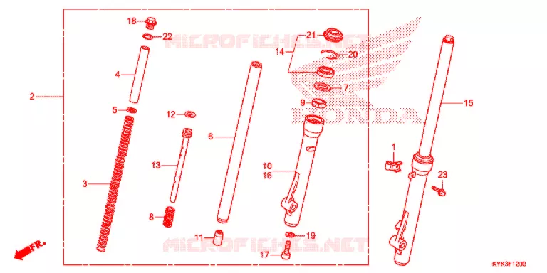 FOURCHE Honda MOTO 110 CRF 2021  CRF110FK