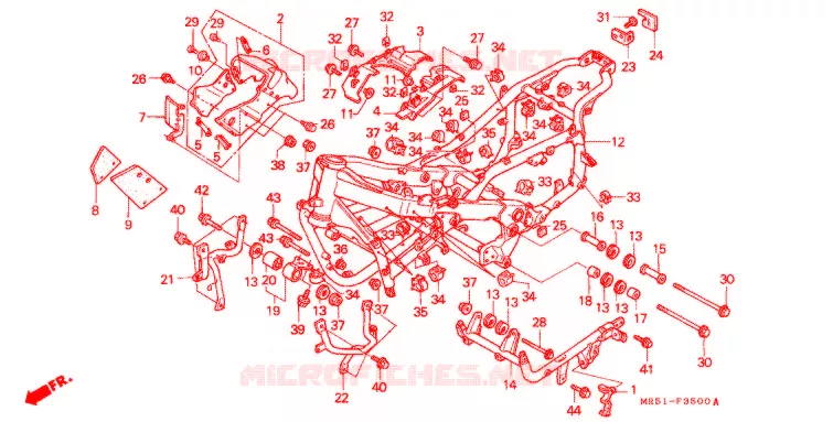 CADRE Honda MOTO 800 PC800 1990  PC800L