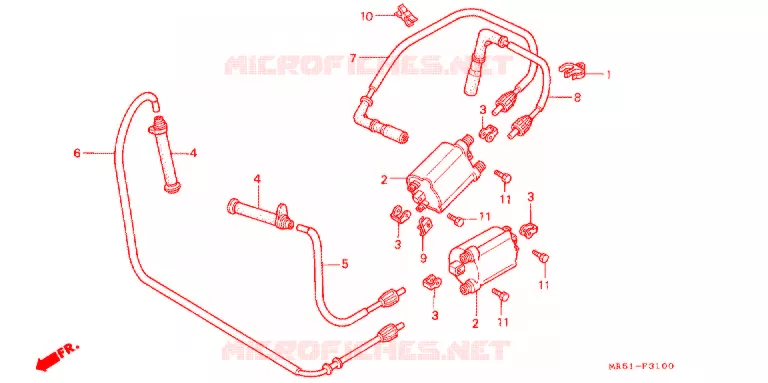 BOBINE D'ALLUMAGE Honda MOTO 800 PC800 1995  PC800R
