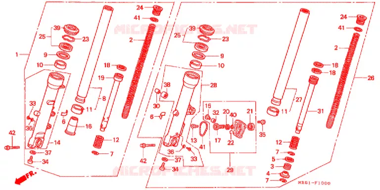 FOURCHE Honda MOTO 800 PC800 1993  PC800R