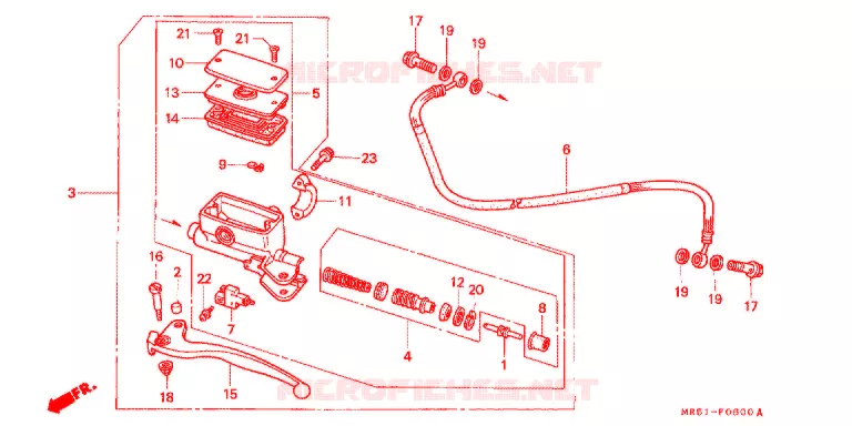 MAITRE-CYLINDRE Honda MOTO 800 PC800 1992  PC800R