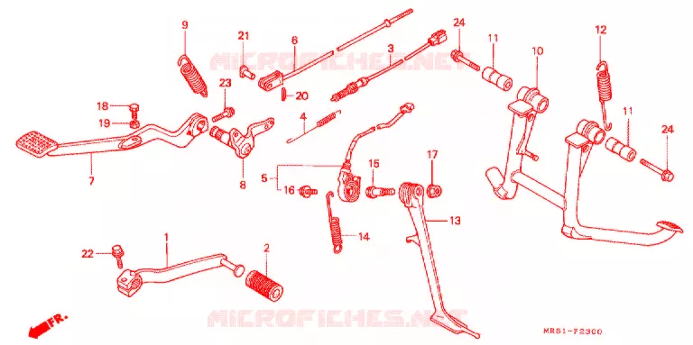 PEDALE - BEQUILLE Honda MOTO 800 PC800 1991  PC800R