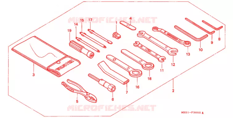 OUTIL Honda MOTO 800 PC800 1997  PC800T
