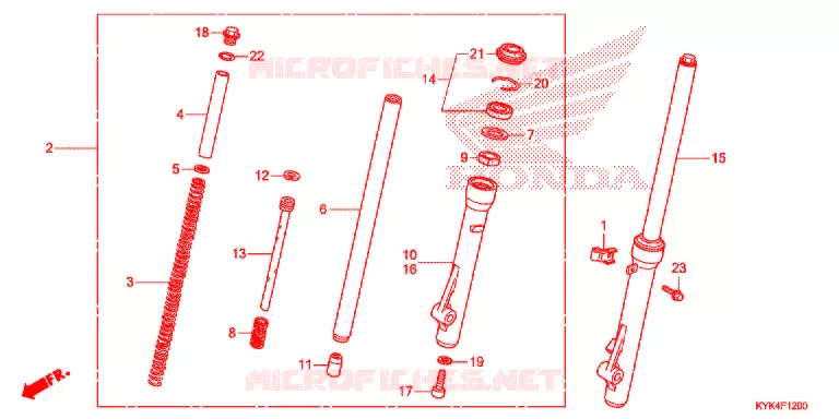 FOURCHE Honda MOTO 110 CRF 2019  CRF110FK