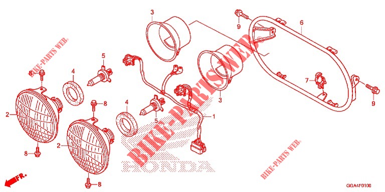 PHARE pour Honda RUCKUS 50 2019