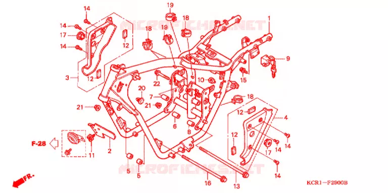 CADRE Honda MOTO 250 MAGNA 2004  VT250C3