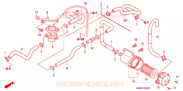 COMMANDE INJECTION D'AIR SOUPAPE Honda MOTO 400 SHADOW 2008  NV400C8