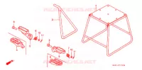 BEQUILLE   REPOSE PIEDS pour Honda CR 125 R 1990