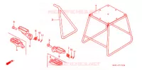 BEQUILLE   REPOSE PIEDS pour Honda CR 125 R 1996