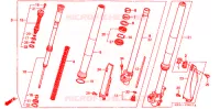 FOURCHE (CR250RW/RX) pour Honda CR 250 R 1998