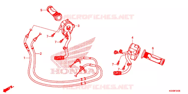 COMMODO - LEVIER - CABLE Honda SCOOTER 300 FORZA 2014  NSS300AD