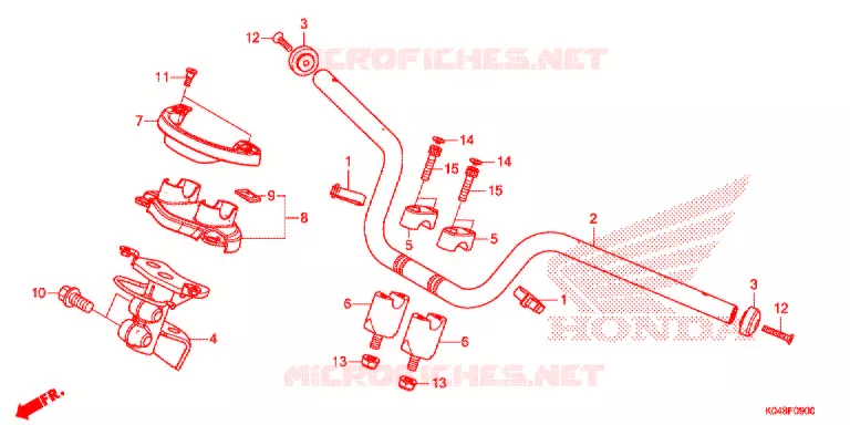 GUIDON Honda SCOOTER 300 FORZA 2014  NSS300AD