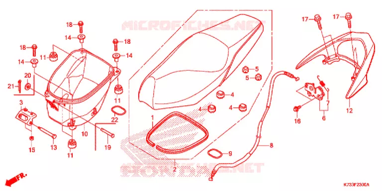 SELLE Honda MOTO 125 WAVE 2018  AFS125CSFK