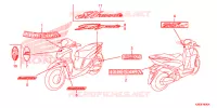 AUTOCOLLANTS pour Honda SH MODE 125 SILVER 2019