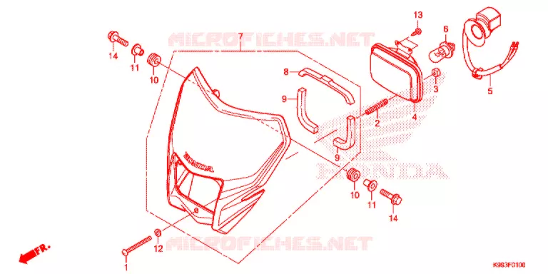 PHARE Honda MOTO 250 CRF 2019  CRF250FK