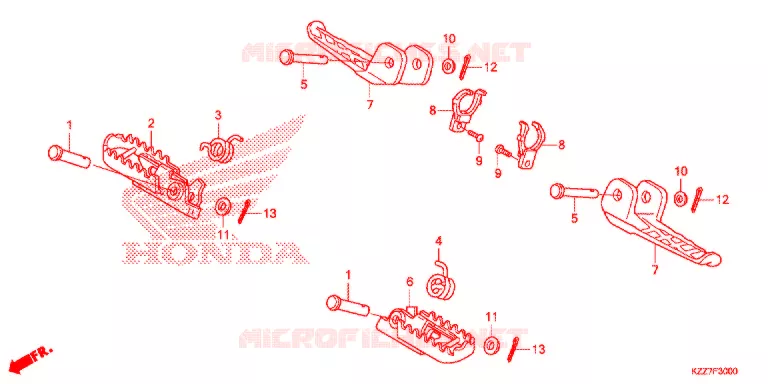 REPOSE PIED Honda MOTO 250 CRF 2019  CRF250LK