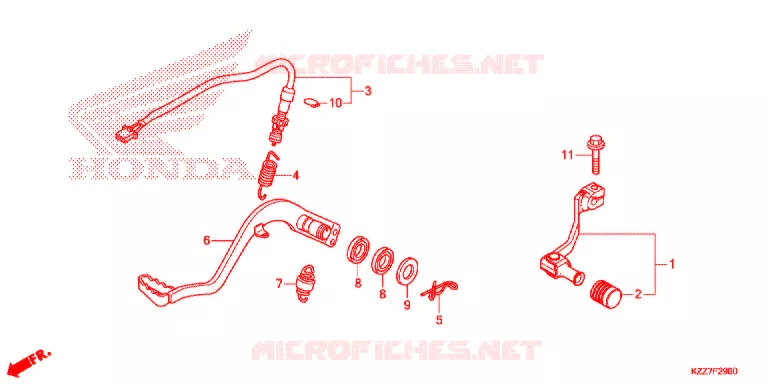 PEDALE Honda MOTO 250 CRF 2018  CRF250RLK